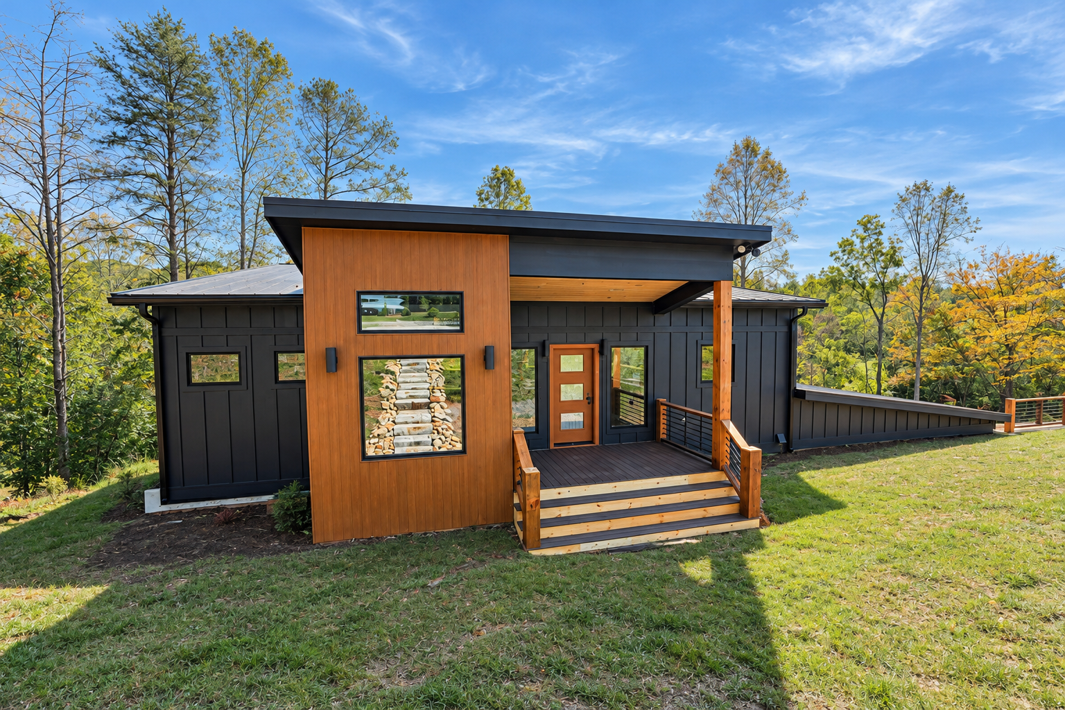 Modern Woodland Cabin Exterior.png