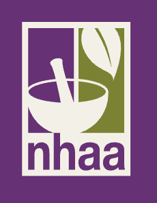Logo of the National Herbal Association (NHAA) featuring a mortar and pestle with herbs.