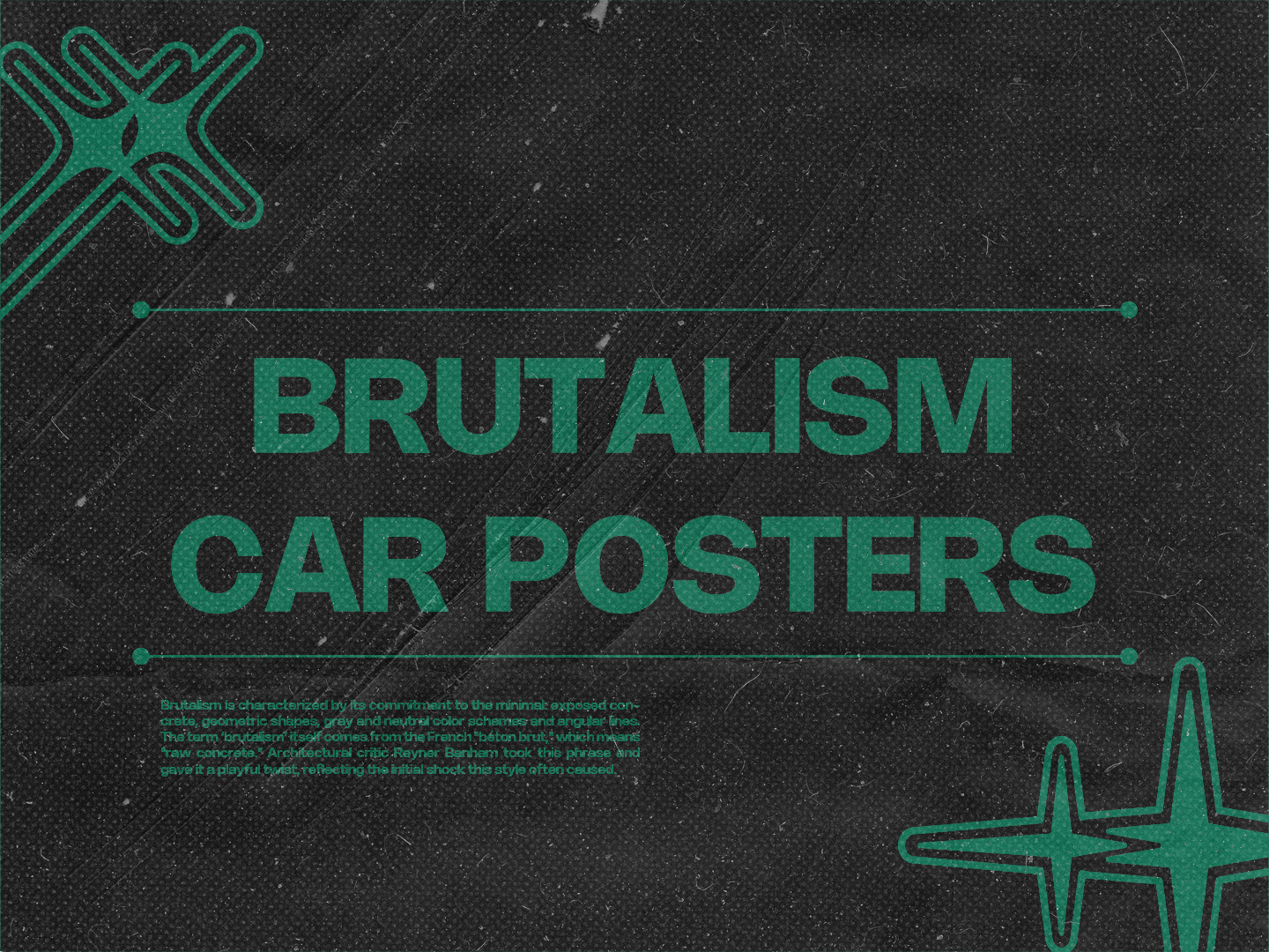 Brutalism Car Posters