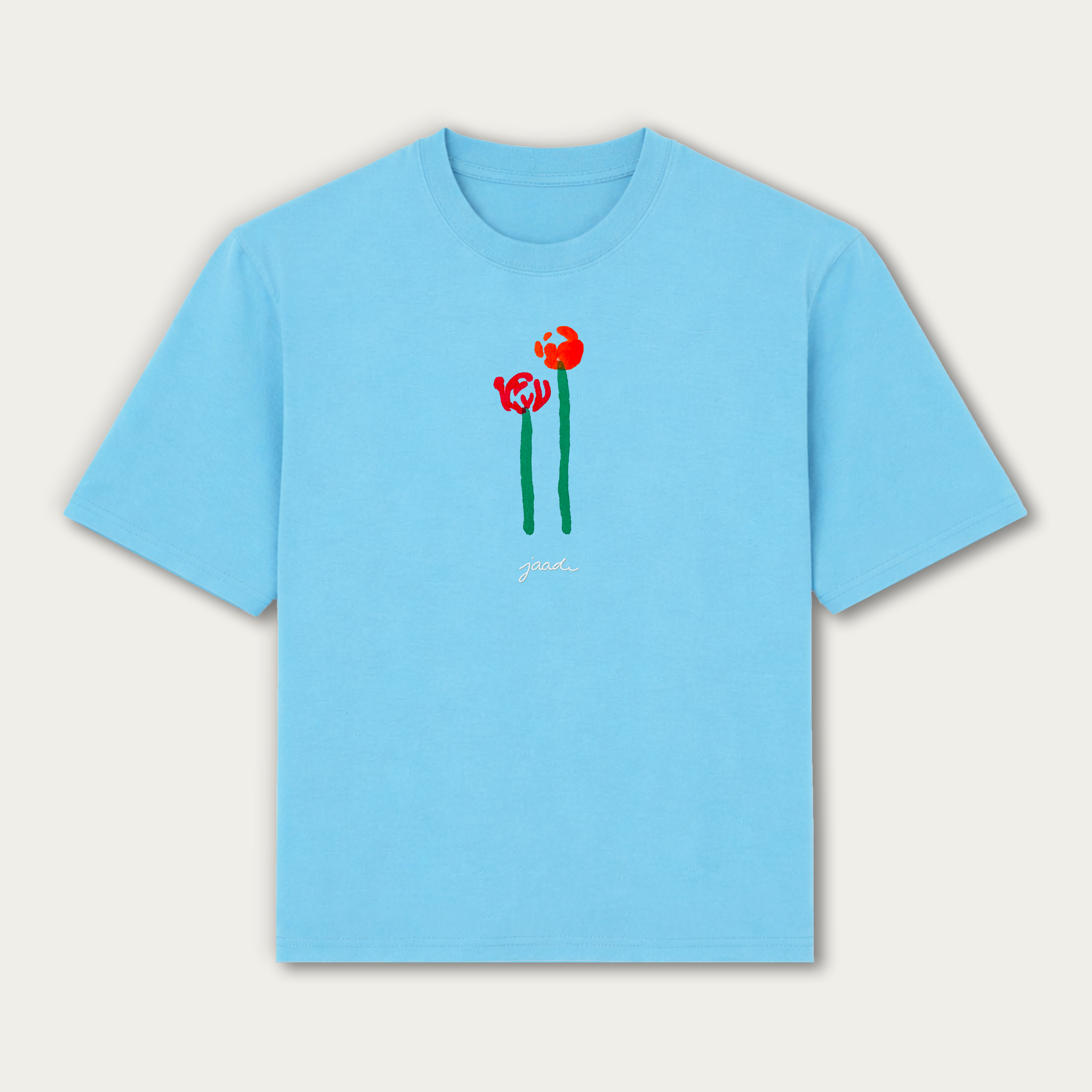 "Le T-Shirt Bleu jardin"