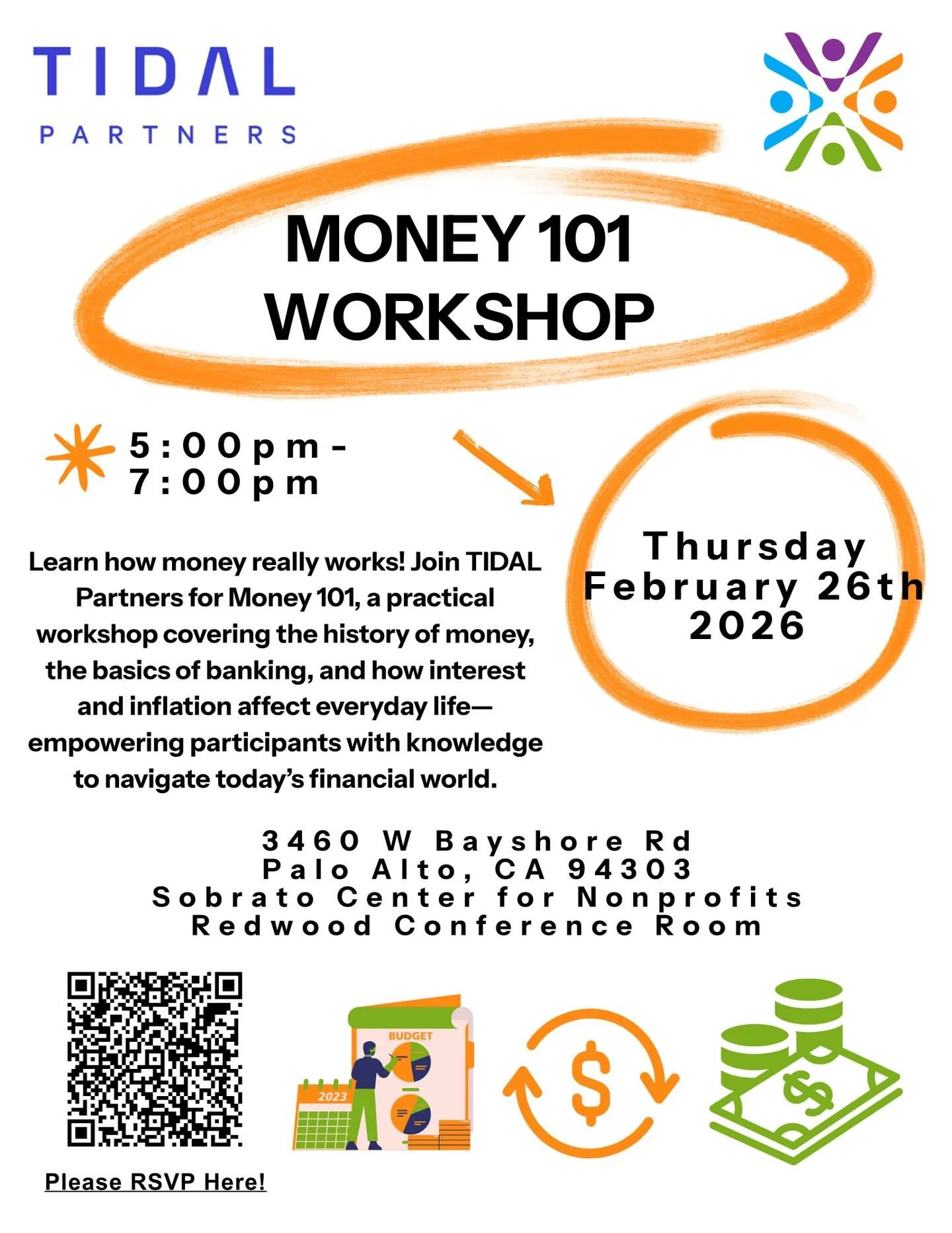 We&rsquo;re kicking off the new year strong 💰with the continuation of our Financial Literacy Workshops in partnership with Tidal Partners 🎉. Join us Thursday, February 26 from 5&ndash;7 PM for Money 101&mdash;a practical workshop breaking down how 