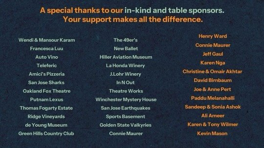 On the note of gratitude our 2026 Spring Gala would not have been possible without the incredible community that came together to make it happen.

To our gala sponsors, longtime supporters, top donors, Besties Club members, table and in-kind sponsors