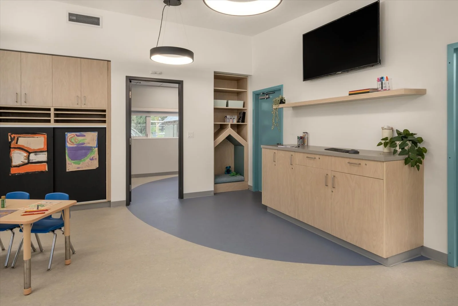 childcare storage and respite nook