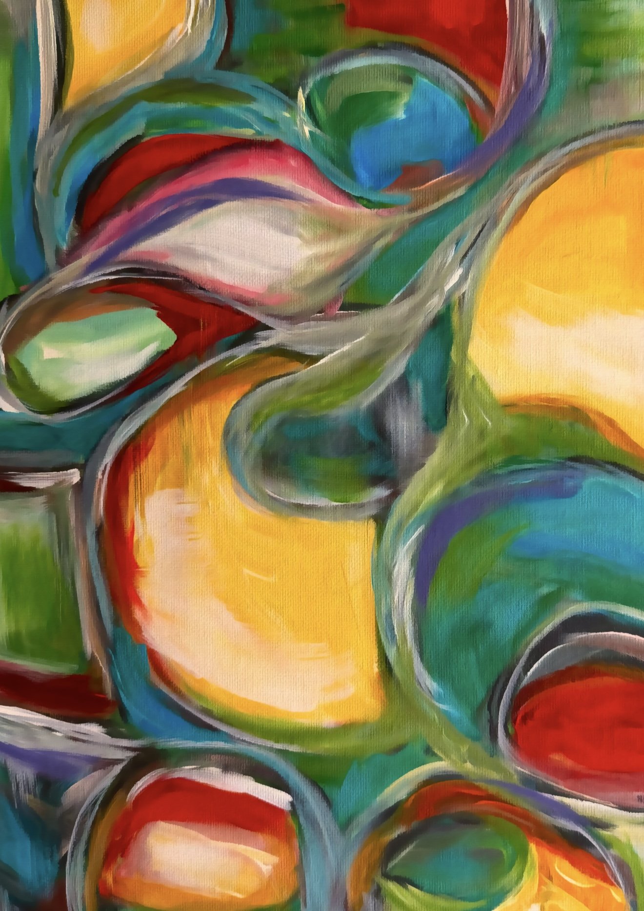 Acrylic Abstract by Jessica Blythe 8 x 10"