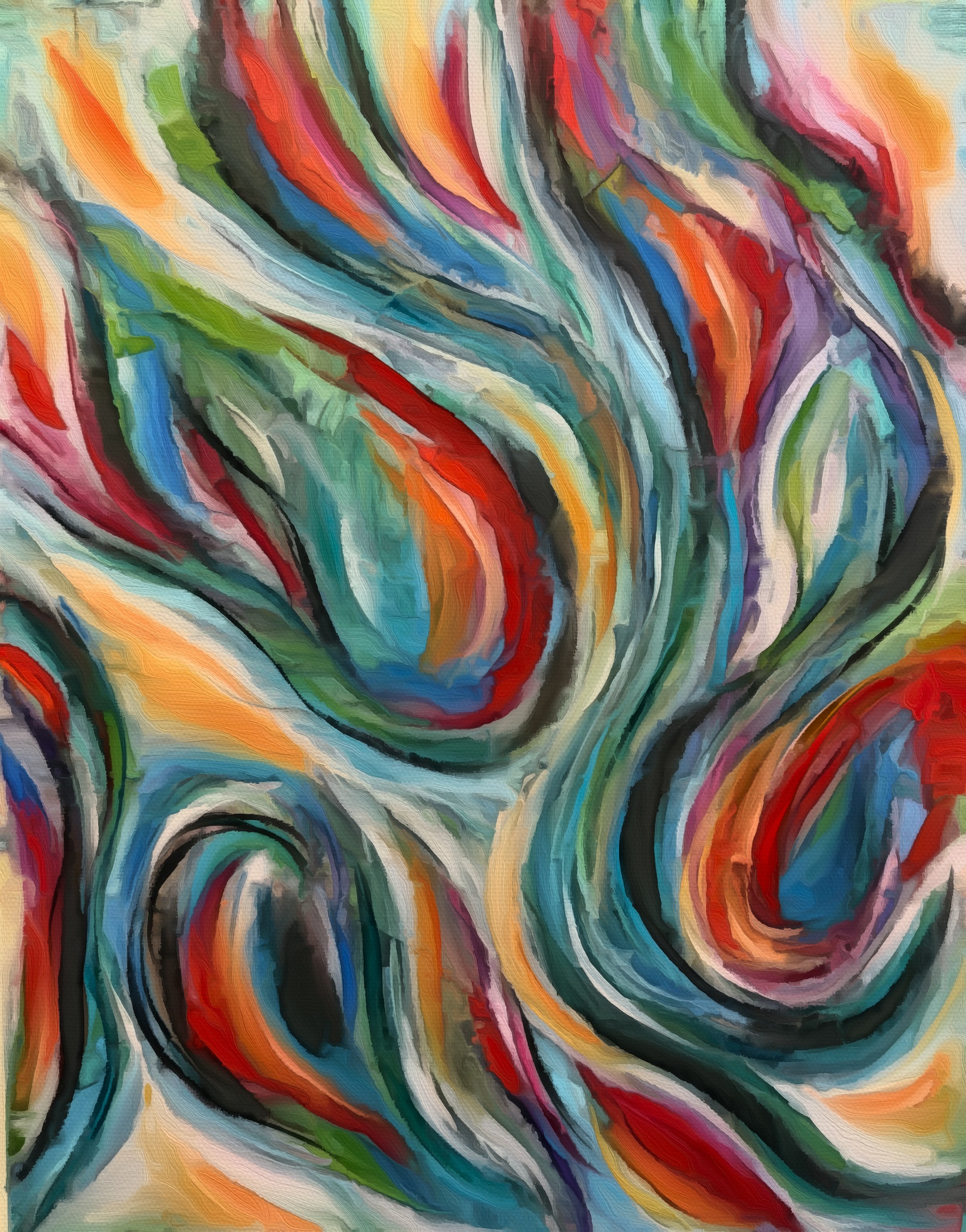 Acrylic Abstract by Jessica Blythe 8 x 10"
