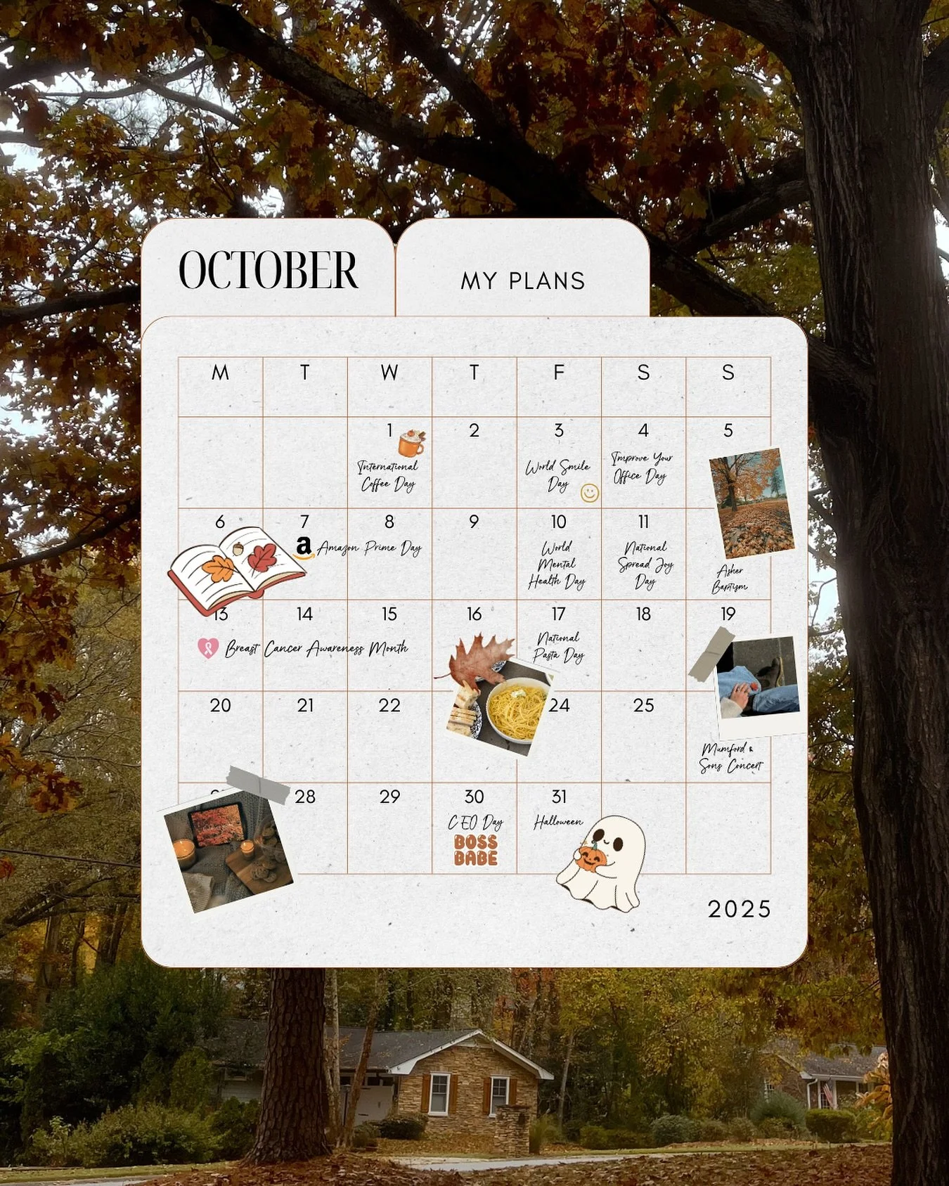 October is here and it&rsquo;s already feeling like a full month 🍂 
From mental health day to some fun personal events to Halloween, there are so many little things to look forward to, plus the cozy moments in between!✨

What are most excited for th