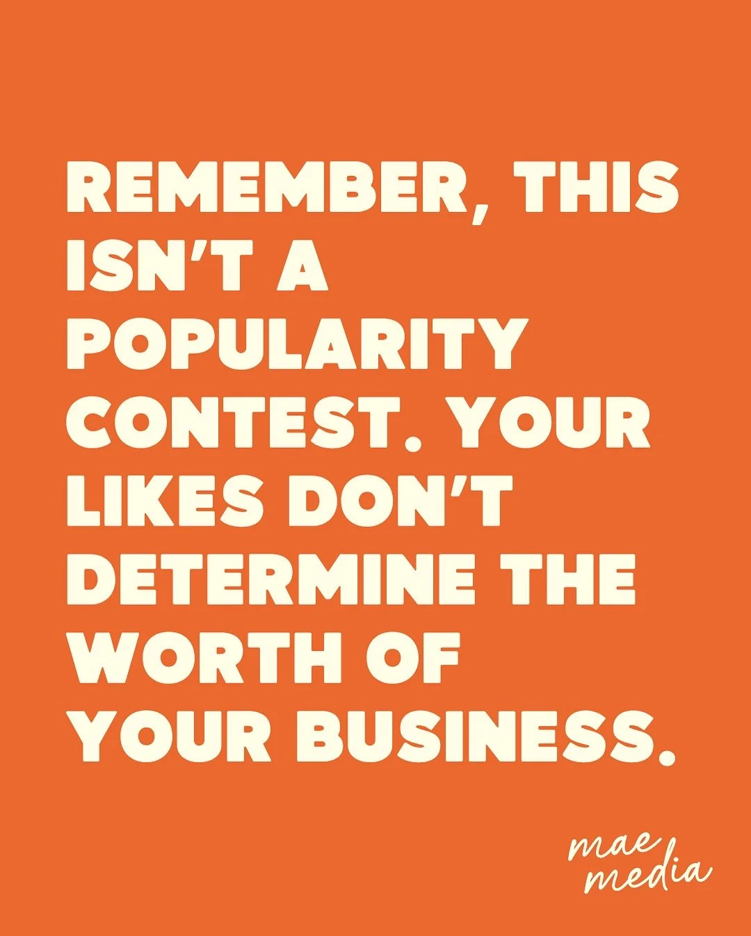 When I first started Mae Media, I remember constantly second-guessing myself. Comparing, overthinking, and wondering if I was doing enough.

But over time (and with some really good advice), I realized this: &darr; 
🧡 You don&rsquo;t need to have it