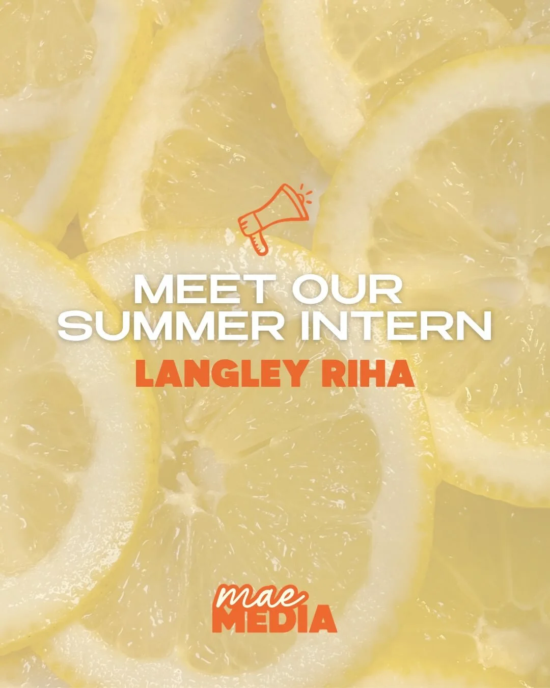 BIG NEWS ALERT 📣 Mae media has officially hired our first-ever summer intern!

Everyone, please give a massive, warm welcome to Langley Riha. 🤍 We are so incredibly excited to have her on the team for the summer.

Here are a few fun things to know 