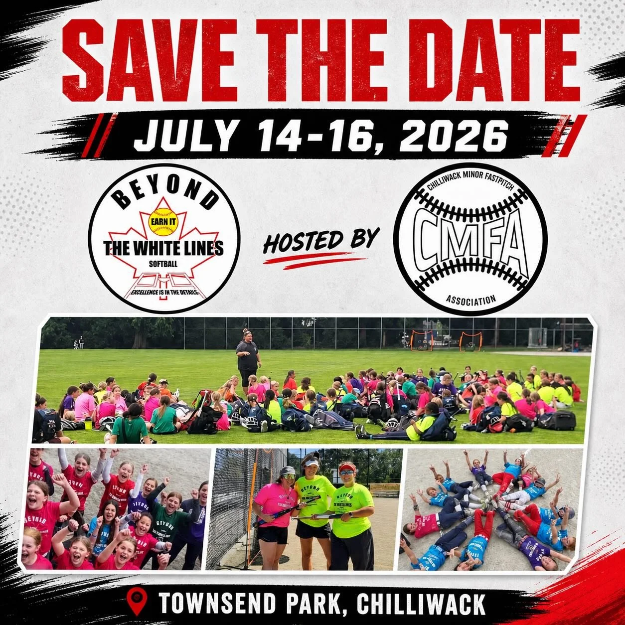 WARNING ⚠️ This camp may cause:
🥎 improved softball skills
😂 uncontrollable laughter
🔥 main character confidence
💥 new besties
☀️ severe softball obsession
📸 way too many team pics
💅 dirty cleats and zero voice by the end of the weekend 😎

Pro
