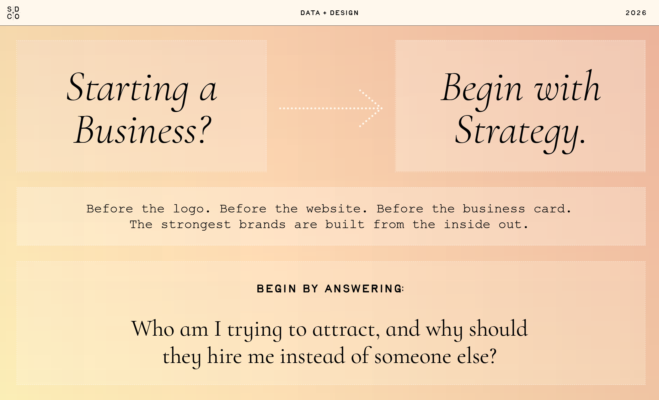 Starting a Business? Begin with Strategy.