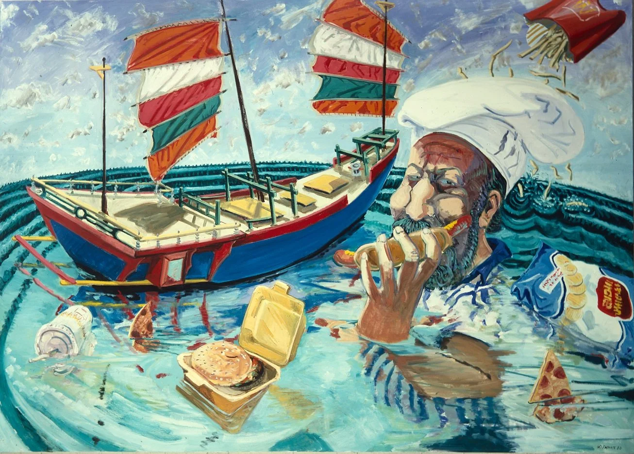 Food for Thought, 1986, Oil on Canvas, 56x78 inches