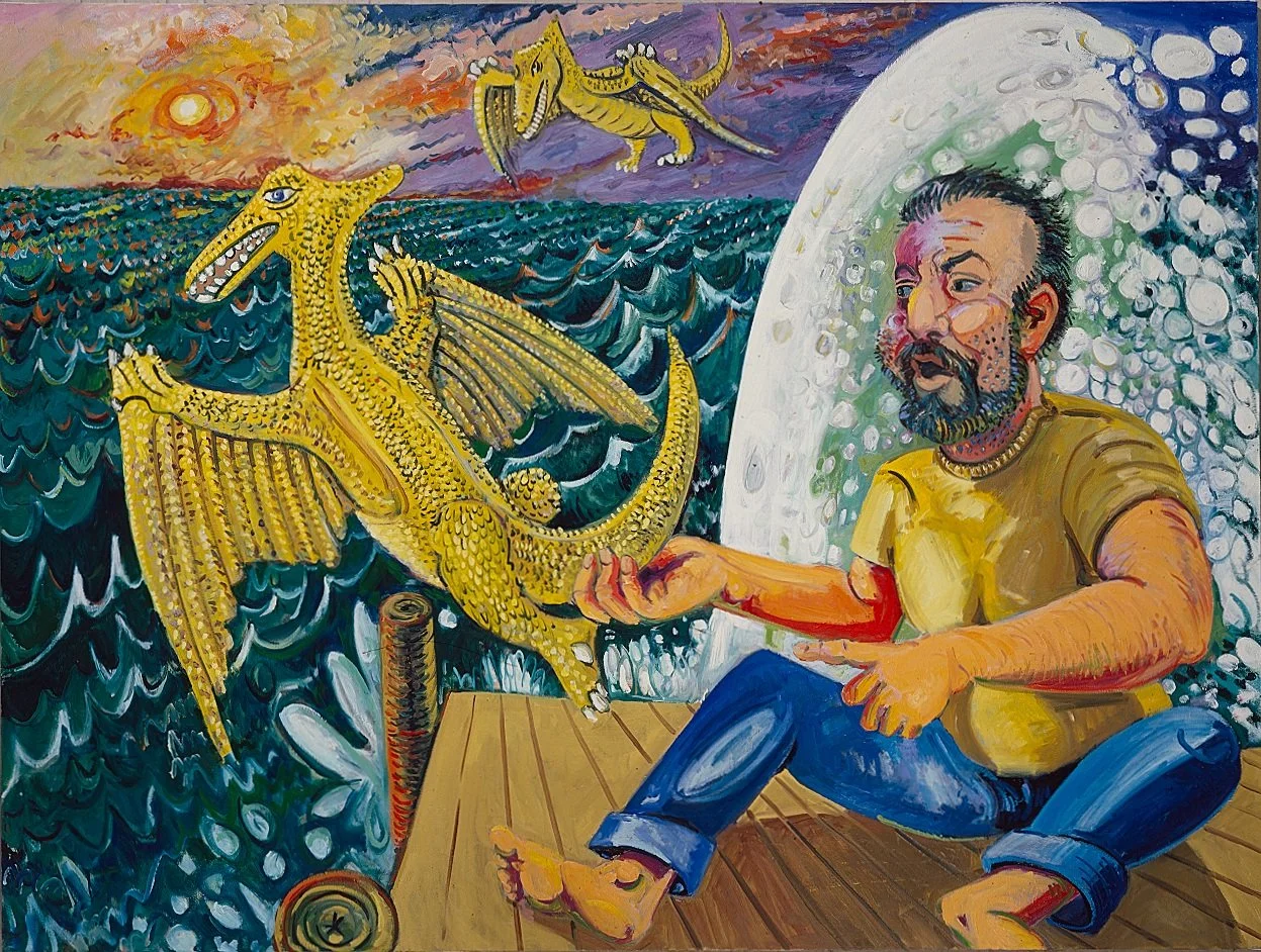 Sitting on the Doc of the Bay, 1988, Oil on Canvas