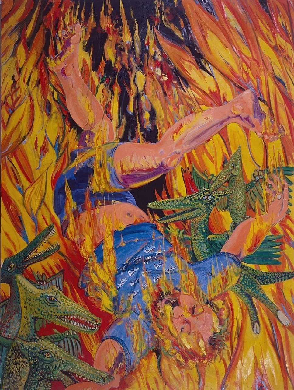Backwards Into The Abyss, 1989, Oil on Canvas, 60x80 inches