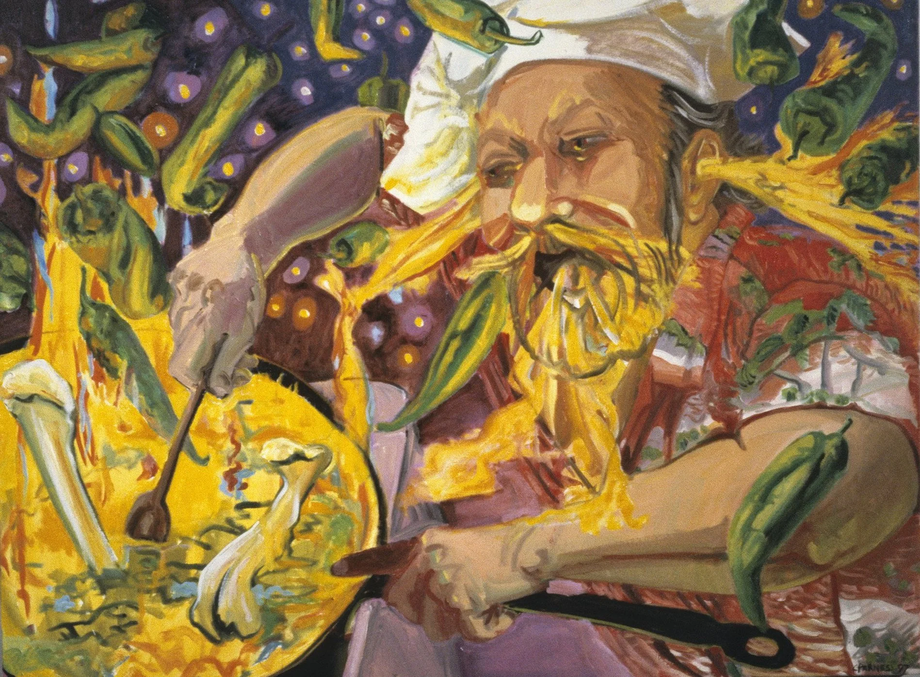 Grape Jews, 1999, Oil on Canvas, 70x60 inches