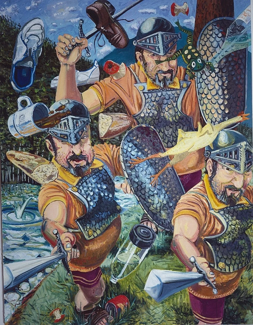 Solid Waste Disposal, 1990, Oil on Canvas, 80x60 inches