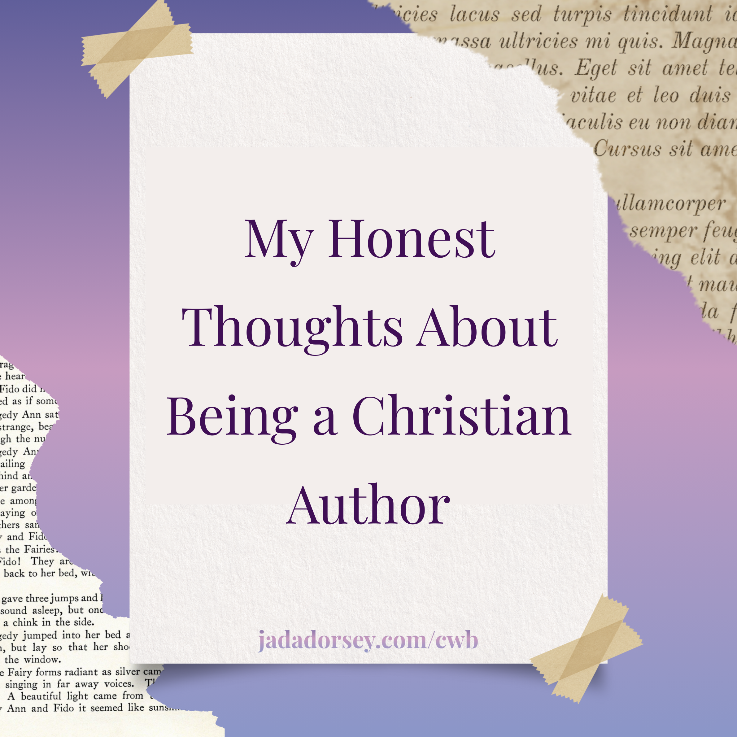 My honest thoughts about being a Christian author