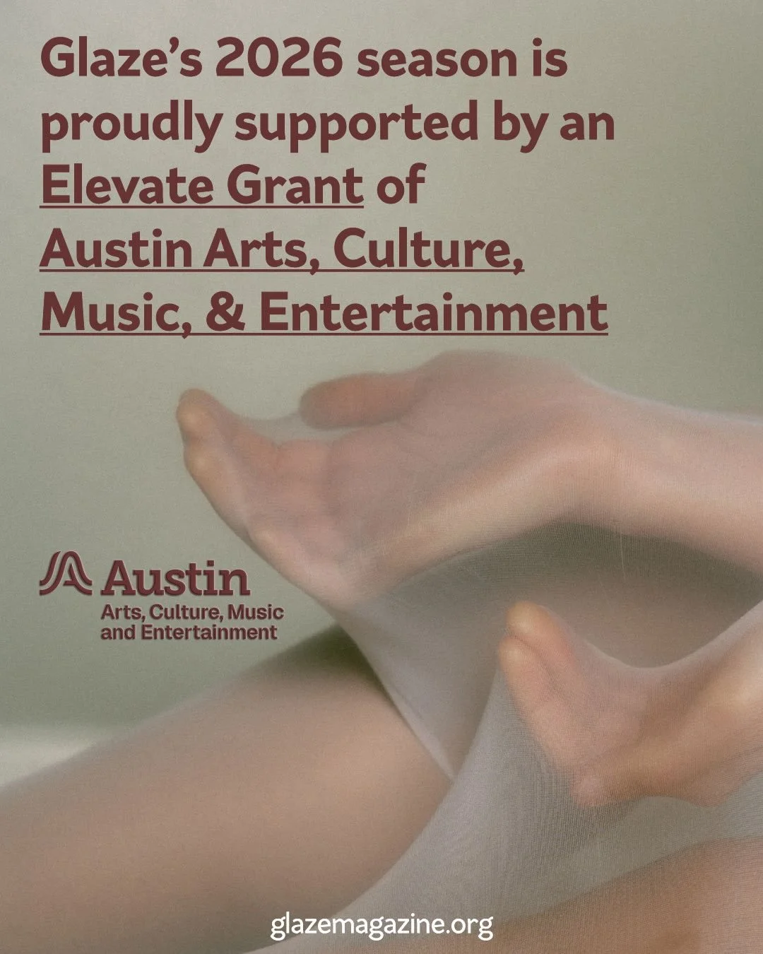 Glaze is proud to announce that we are an official recipient of the @cityofaustinarts 2026 Elevate Grant! 🌟 

Thank you to everyone who made this possible. Print is here to stay! 🖤