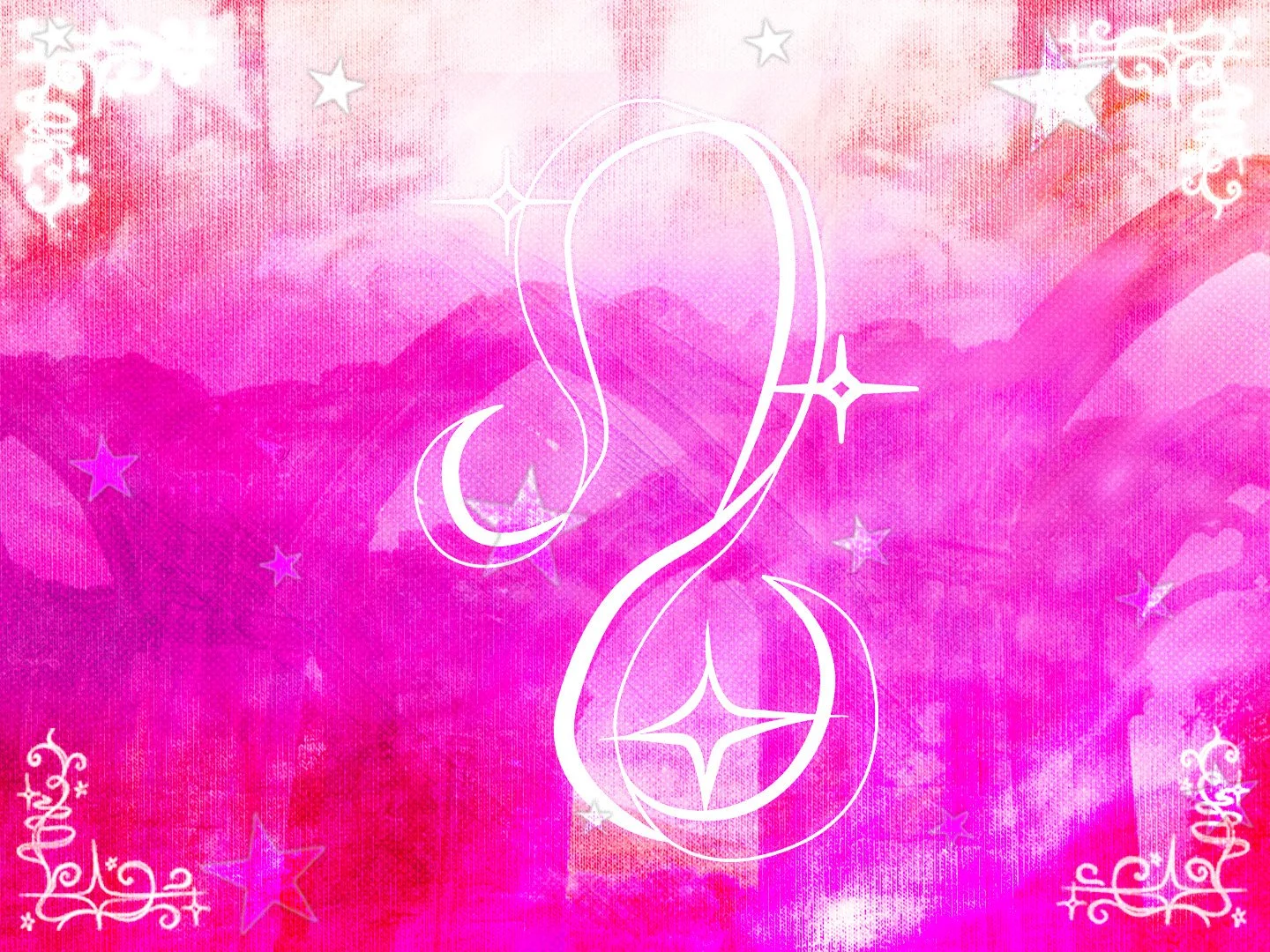 The symbol for Leo against a hot pink background