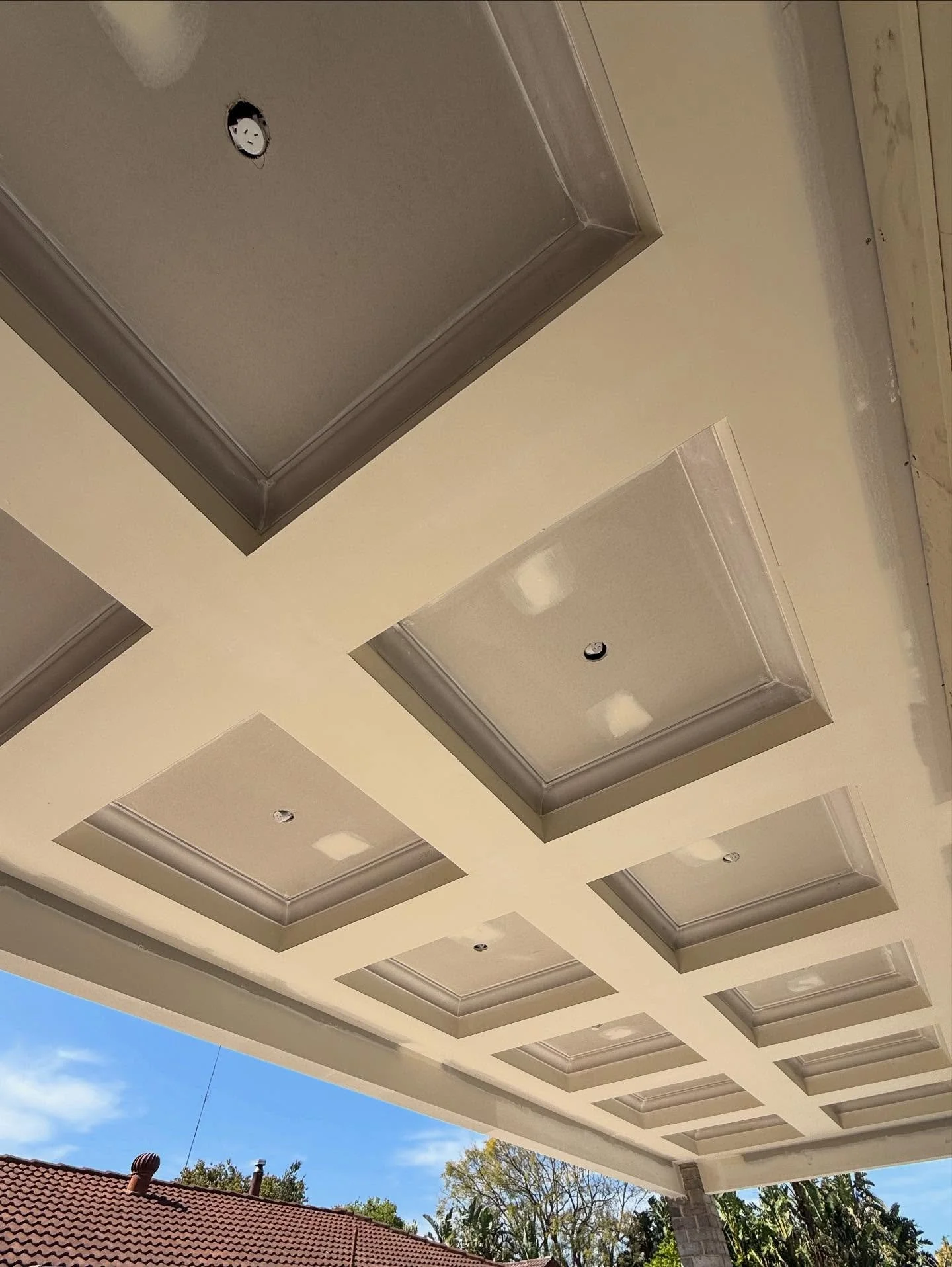 - Bringing some classic detail to outdoor living&hellip;. 

This coffered ceiling isn&rsquo;t just a finish &mdash; it&rsquo;s a feature. Clean square-set recesses paired with Sydney Cove Cornice  add depth and character, while keeping the space ligh