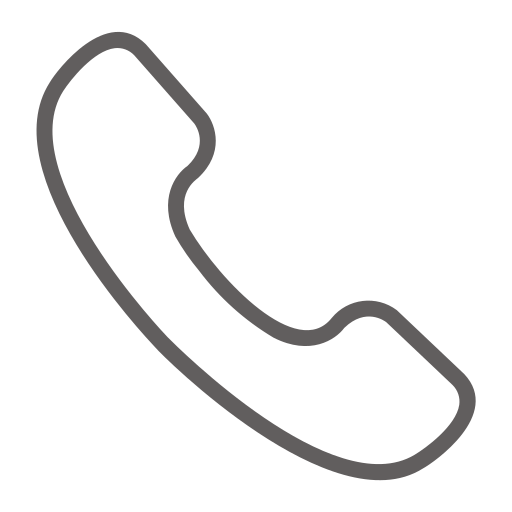 Silhouette of a telephone handset icon.