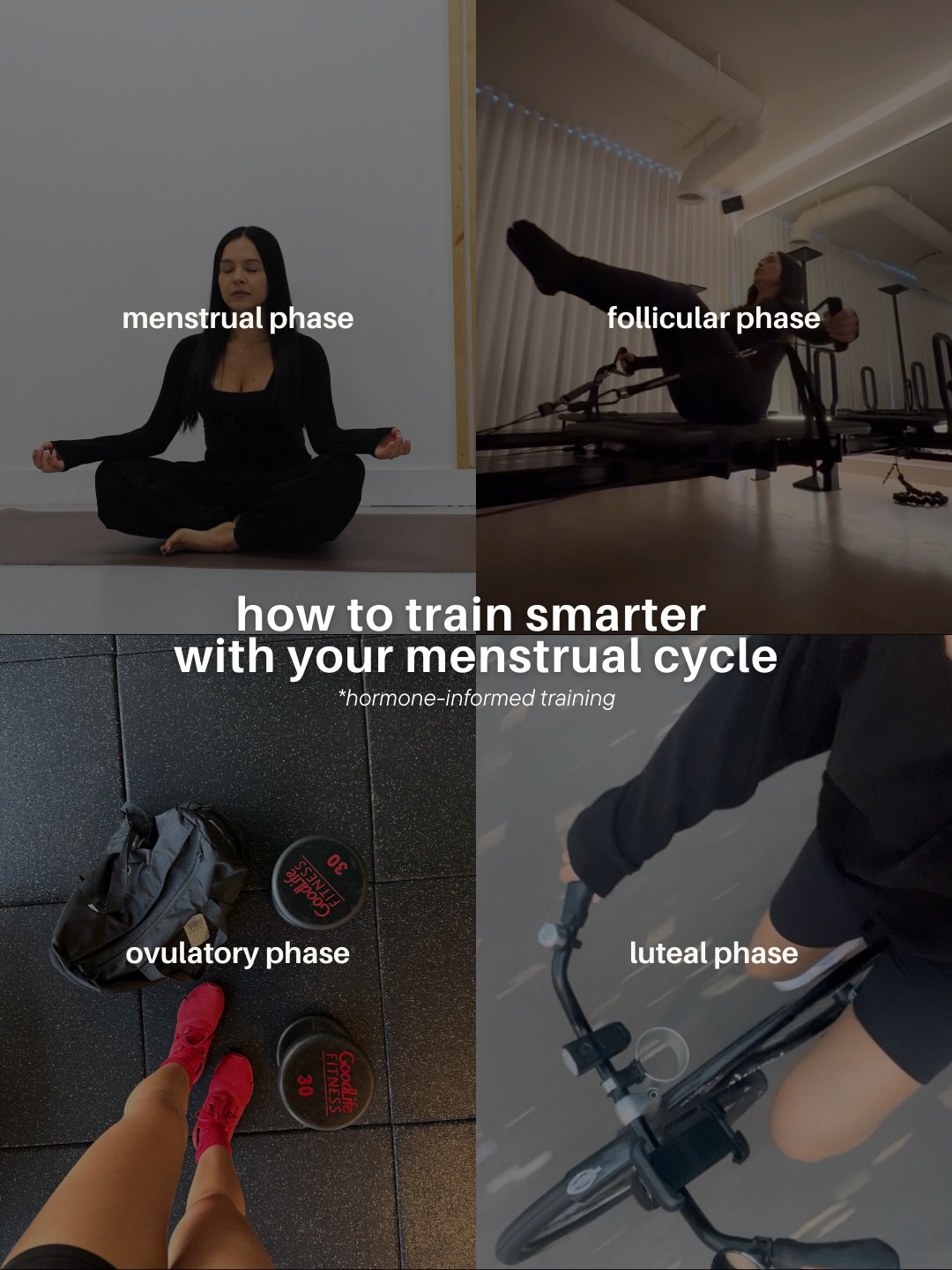 As research around cycle-aware training continues to evolve, I decided to give it a shot myself. What I noticed:
&bull; better energy
&bull; less burnout
&bull; more consistency

This is a general guide, not a rule! Every body and every cycle is diff