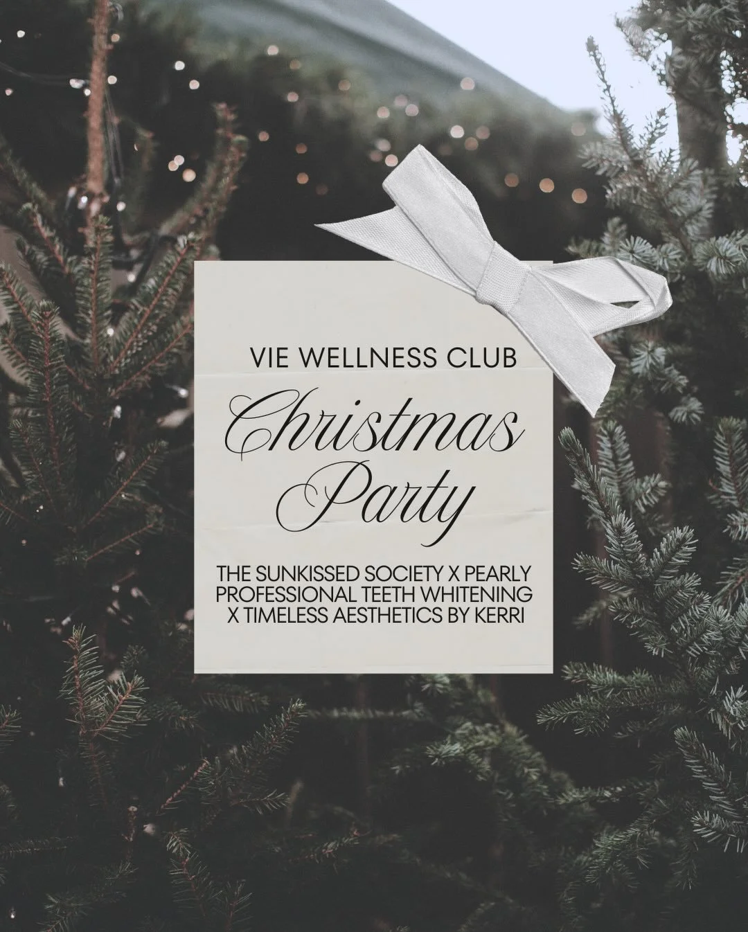 ✨ It&rsquo;s officially time to celebrate the season at Vie! ✨

Our Christmas Party is happening Saturday, December 13th from 3&ndash;7 PM, and you won&rsquo;t want to miss it! If you&rsquo;ve been needing a moment to unwind, glow, and reconnect with