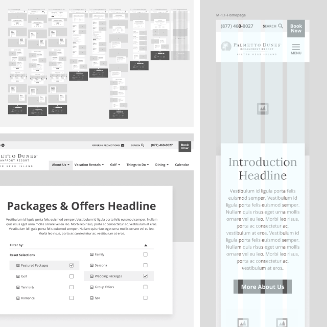 site wireframes preview