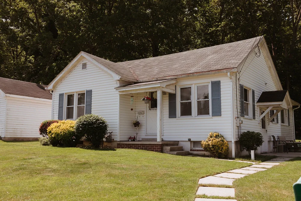  White house owned by bride and groom in Boswell, PA. 
