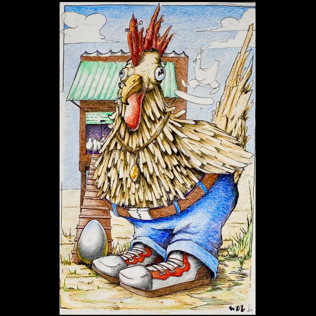 Punk Rock 🐓 from about a year ago!
A commission
-
-
-#art #drawing #pen #coloredpencil
