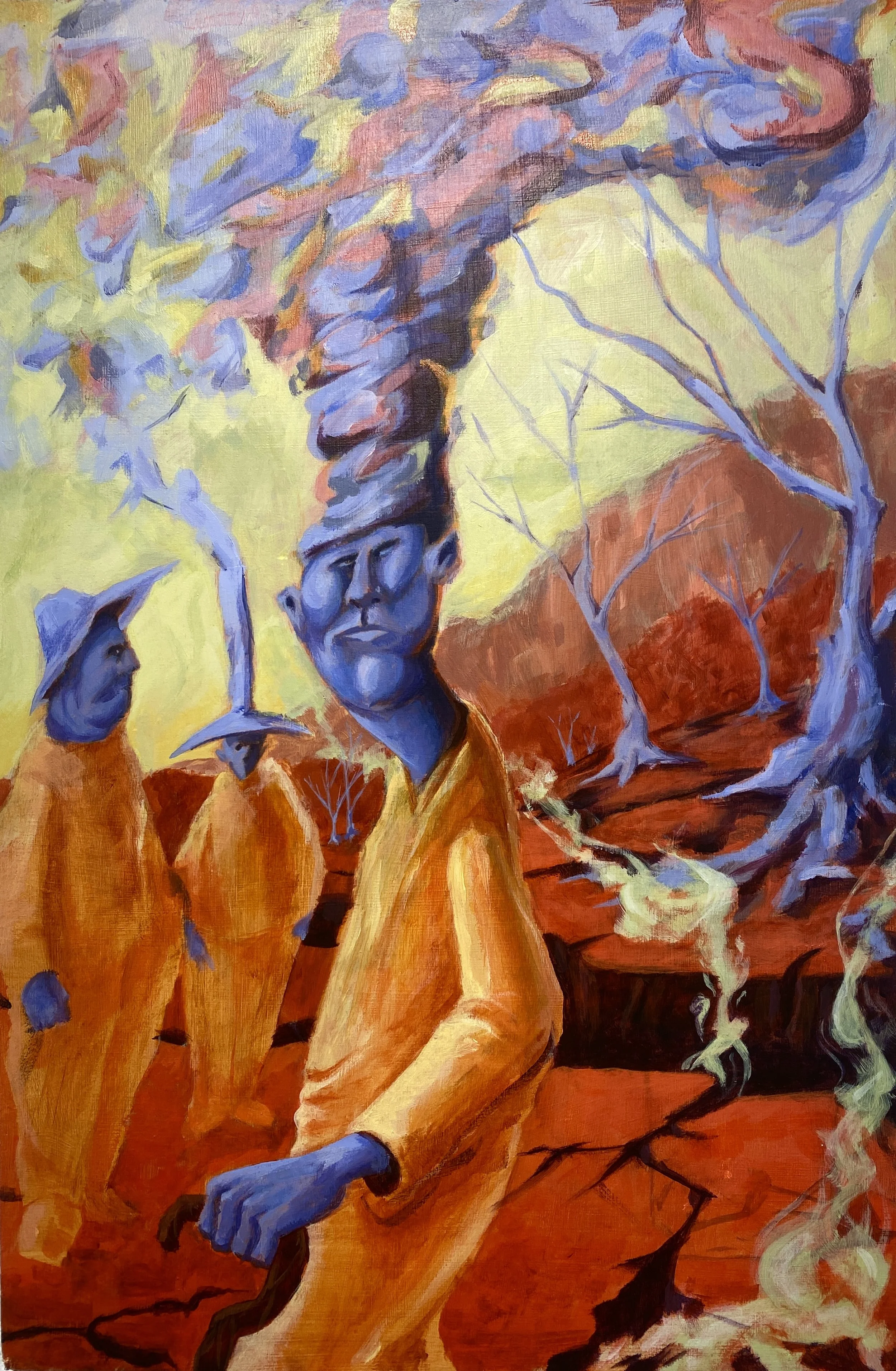 The Assembly, 12x18", Acrylic, 2025
