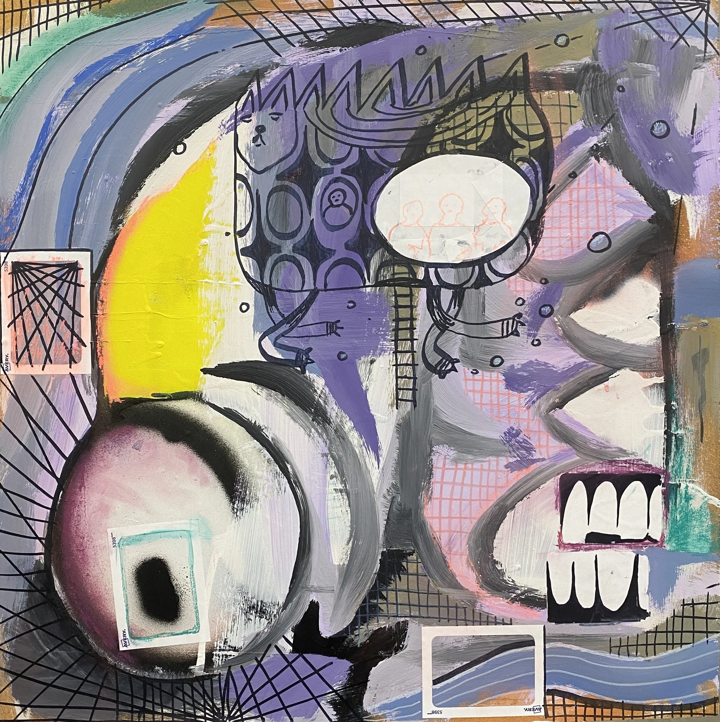 Tungsten Fabrication, 36x36", mixed, 2025