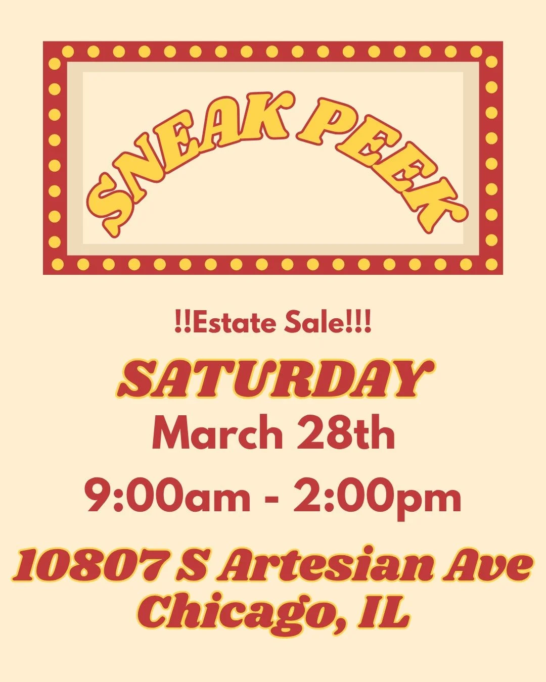 Write it down. 📝
Put it on your calendar. 📅
Engrave it into your memory. 🧠

This Saturday!!!
March 28th!

💎 Hunt down hidden treasures AND meet the man himself &mdash; @mattmcna , aka Little Mister Fix It! 🔧✨

#LittleMisterFixIt #LMF #EstateSale