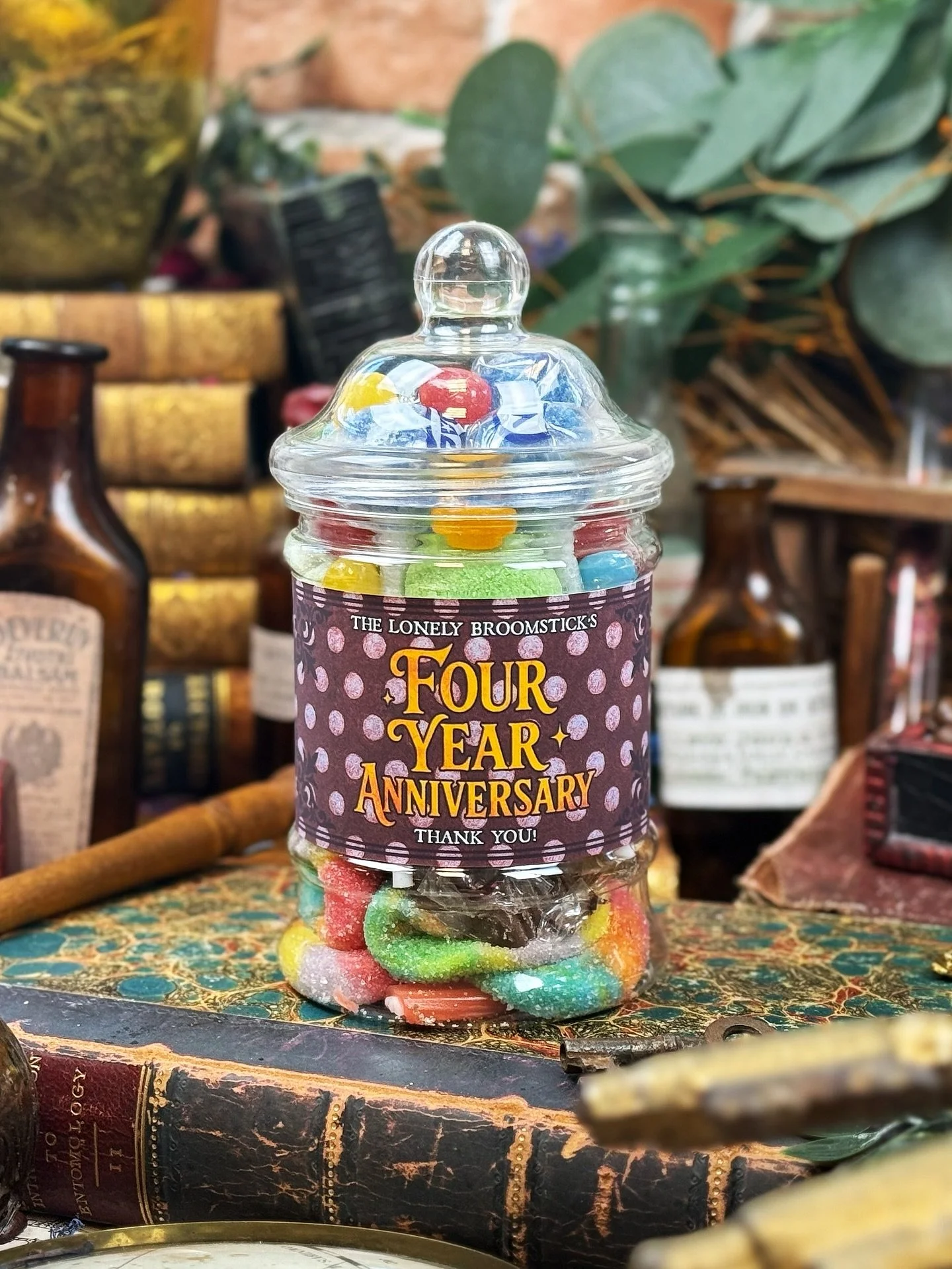 ✨This Saturday, we&rsquo;re celebrating four enchanting years of The Lonely Broomstick!✨

To mark this magical milestone, we&rsquo;ll be giving away hundreds of spellbinding goodie bags, including a Four Year Anniversary Sweet Jar, a beautiful candle