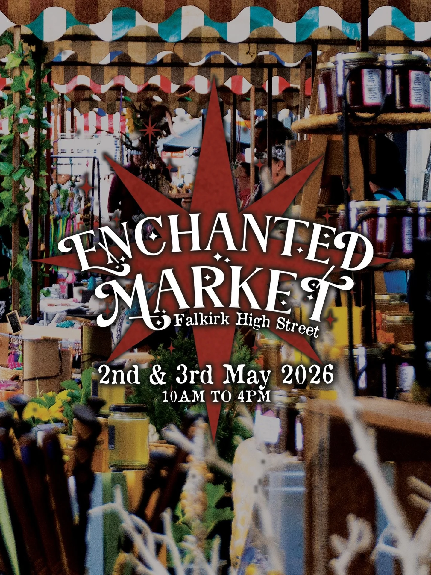 ✨ The Enchanted Market is BACK! ✨

Step into a world of magic as our annual Enchanted Market returns to Falkirk High Street on 2nd &amp; 3rd May - and yes, entry is completely FREE! 🪄

Wander through 60 spellbinding stalls, packed with unique treasu
