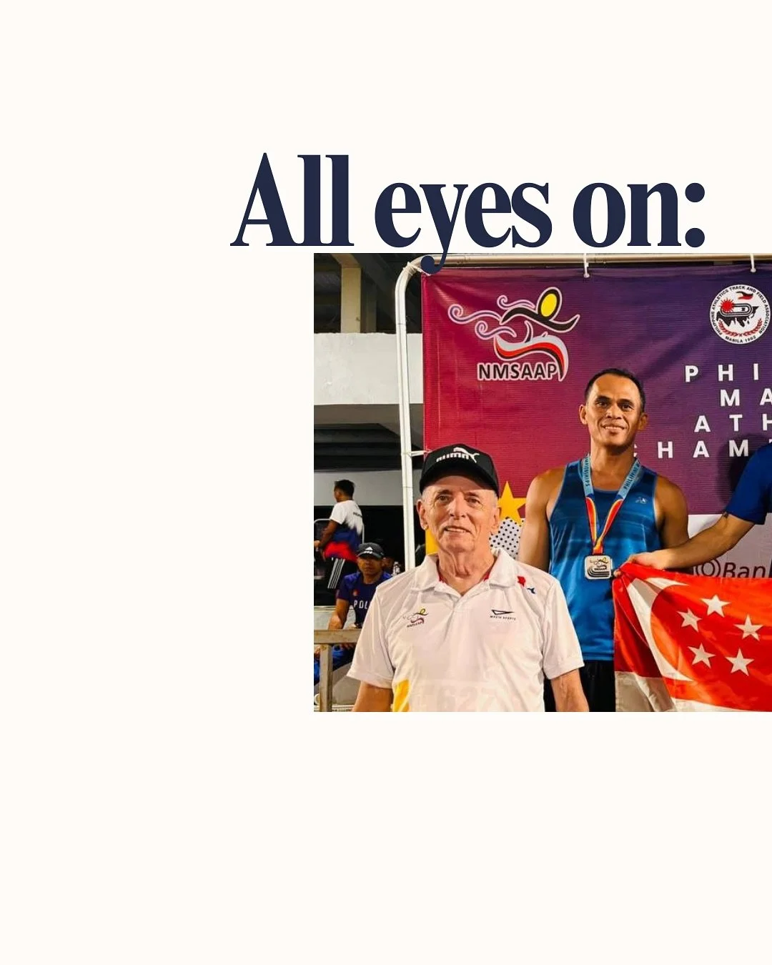 58.60s &amp; 2:19.97. Two new meeting records. A triple gold sweep.

At the 2025 Philippine Masters Athletics Championships, Lino didn&rsquo;t just compete &mdash; he dominated. Winning gold in the 200m, 400m, and 800m (M45 category), while also sett