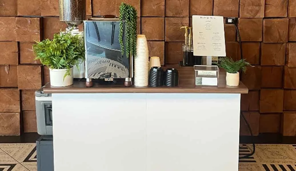 Budget-friendly coffee catering setup in Dallas-Fort Worth