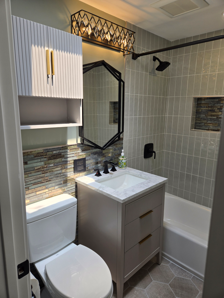 Full bathroom remodel completed in Elmhurst