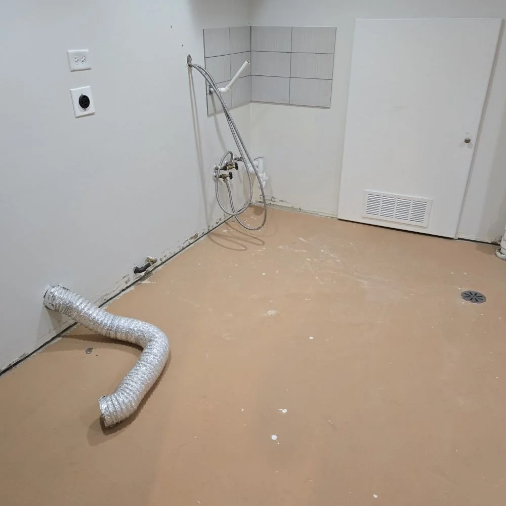BEFORE: Basement laundry room in Mt Prospect