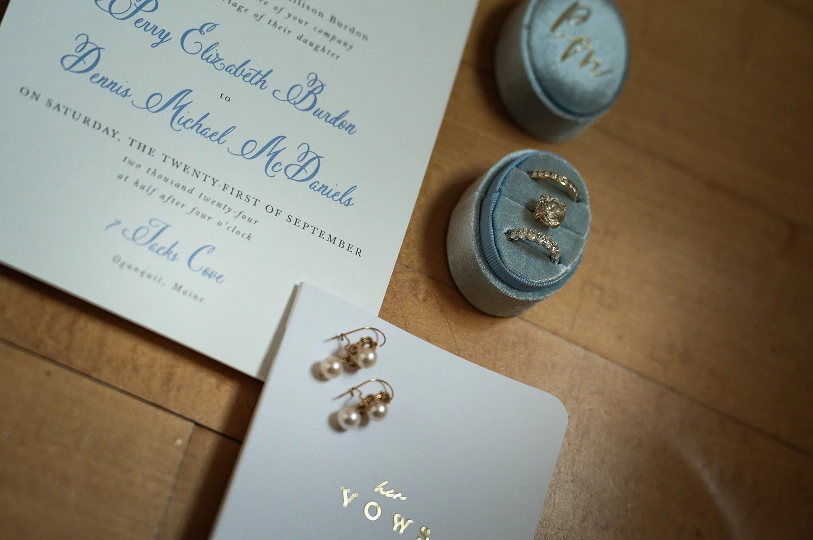 angle of wedding details