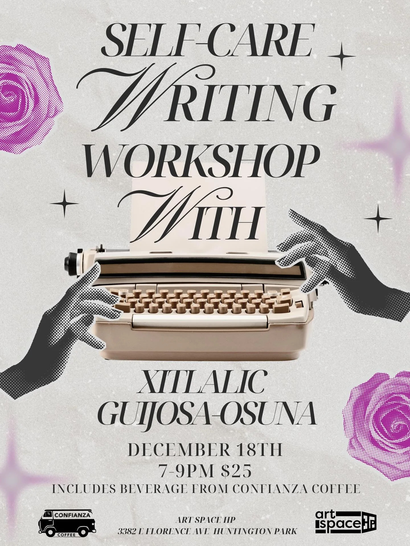 We&rsquo;re so so so to be hosting @xitlalic for a self-care writing workshop to wrap up Dec. 

Materials, journals will be provided and so will the beverages 👀 @confianzacoffee 

Link in bio to sign up!