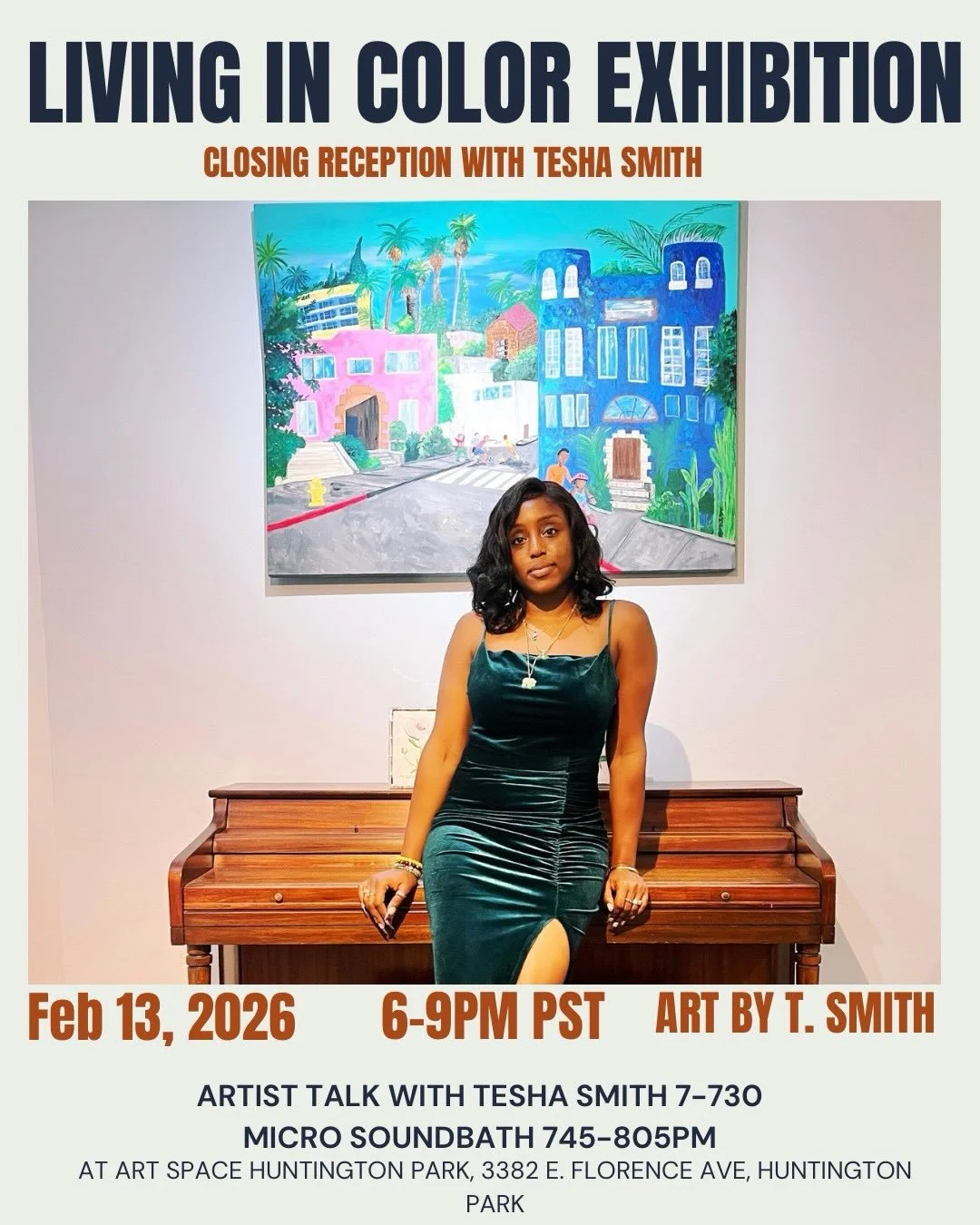 We&rsquo;re so excited to welcome you all to meet Tesha Smith and her beautiful collection of work. 

Join us on Friday, February 13 from 6-9pm for the closing reception which will include an artist talk and micro sound bath. 

Tesha also has a serie