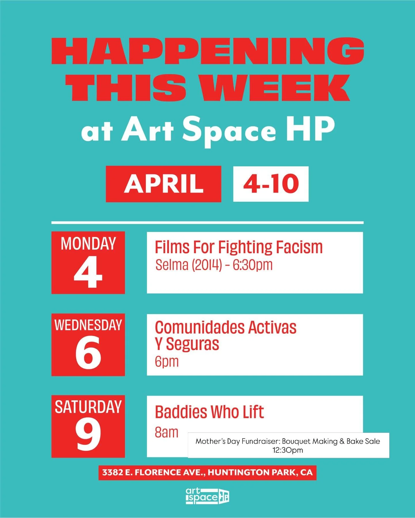 Every Monday @ 6:30pm, watch &amp; discuss a film from the FILMS FOR FIGHTING FASCISM series. 

on Wednesday, @huntingtonparkrunclub in collaboration with @ucbsafetrec @californiawalks @ots_ca @selabicyclecenter @mueve.sela and @cityofhuntingtonparkc
