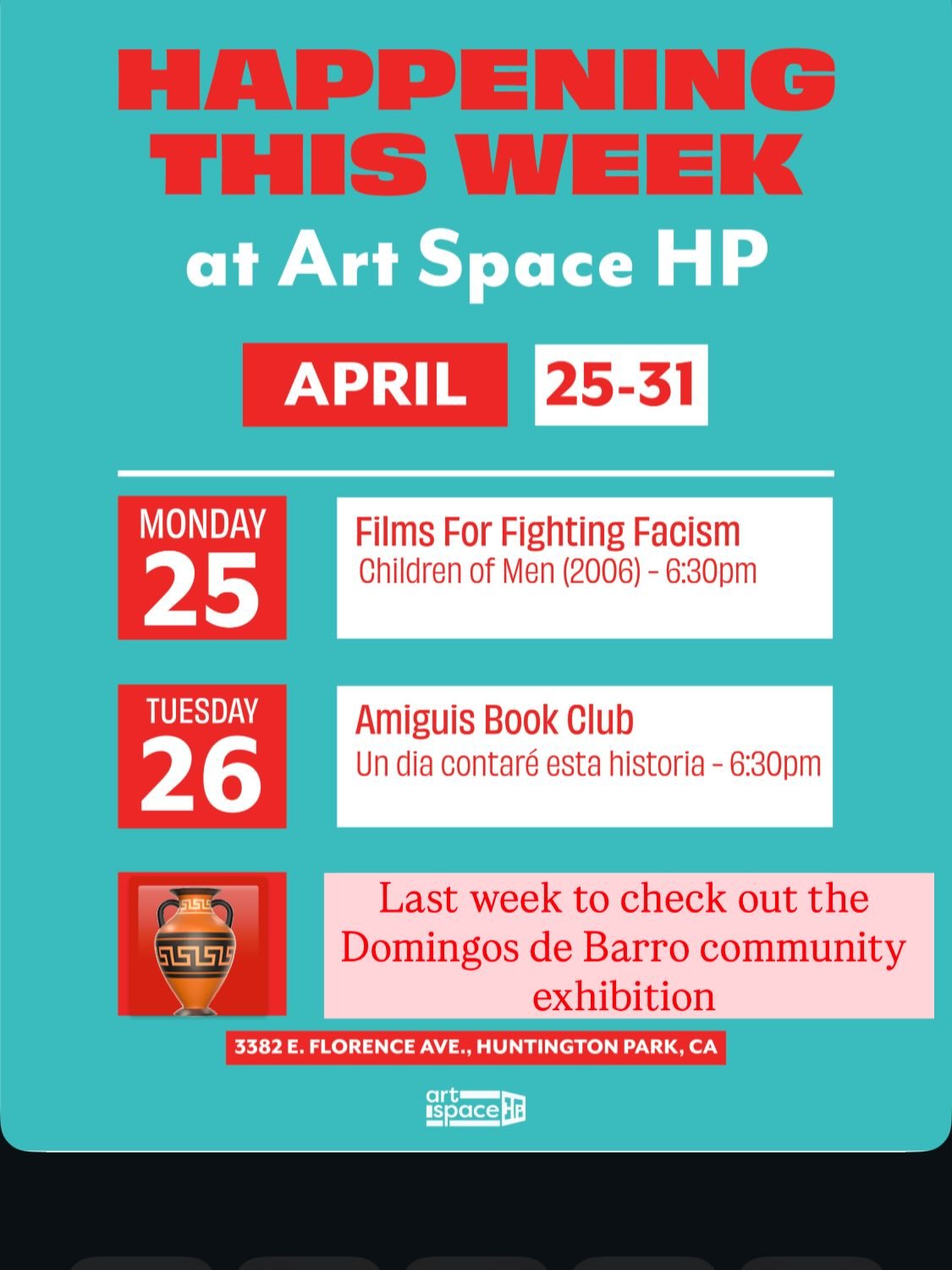Make sure to still through for everything happening this week! 

@confianzacoffee is hosting vinyl week again! 

Monday films &amp; discussion with @adelcidlugo continuing @popsmartmedia &lsquo;s syllabus 

@librosconalma &amp; @tequieromosh with the