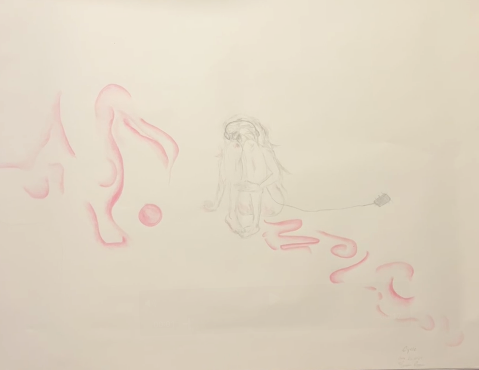 'cycle' graphite and pastel pencils on paper 