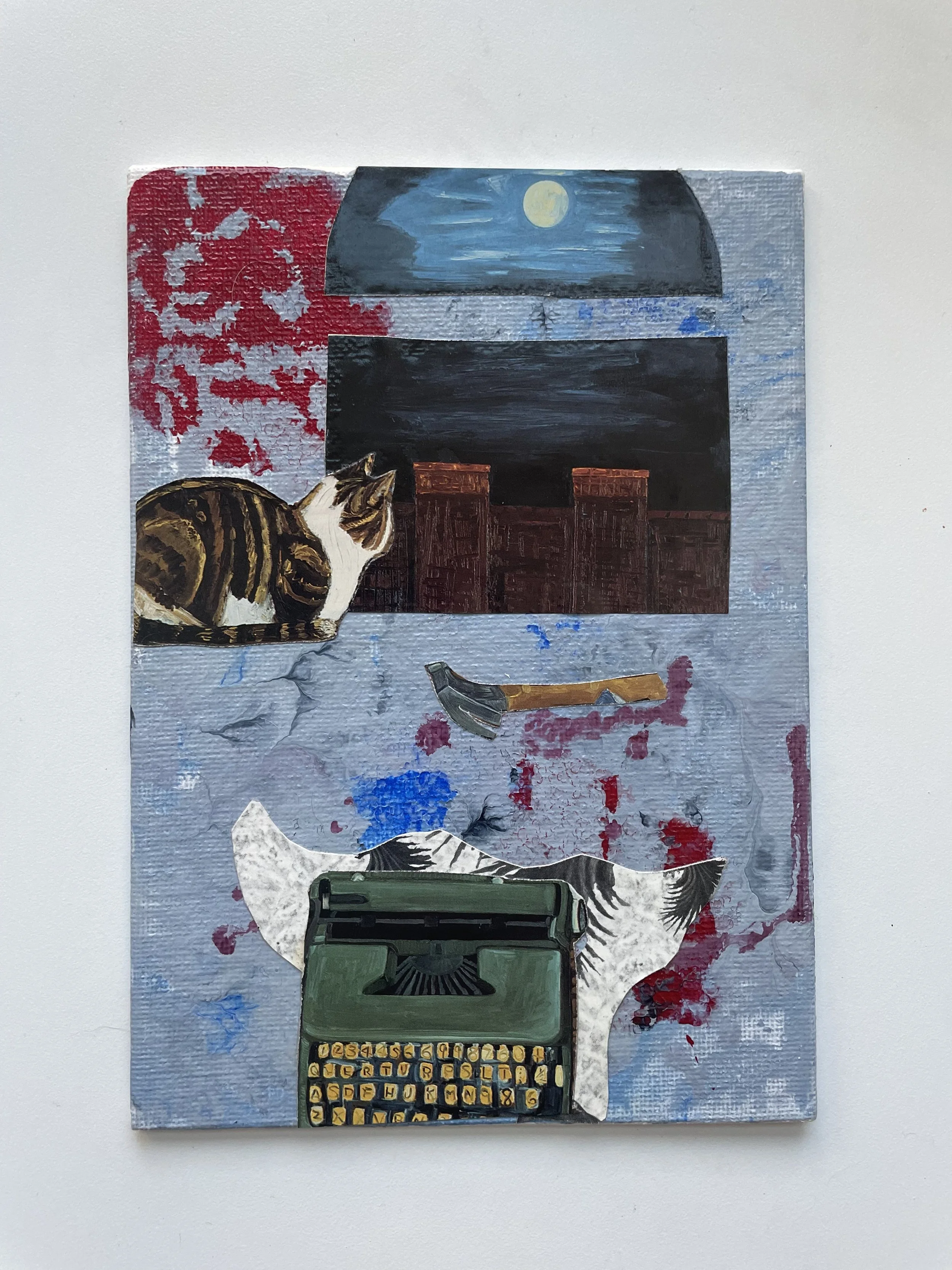 collage on canvas