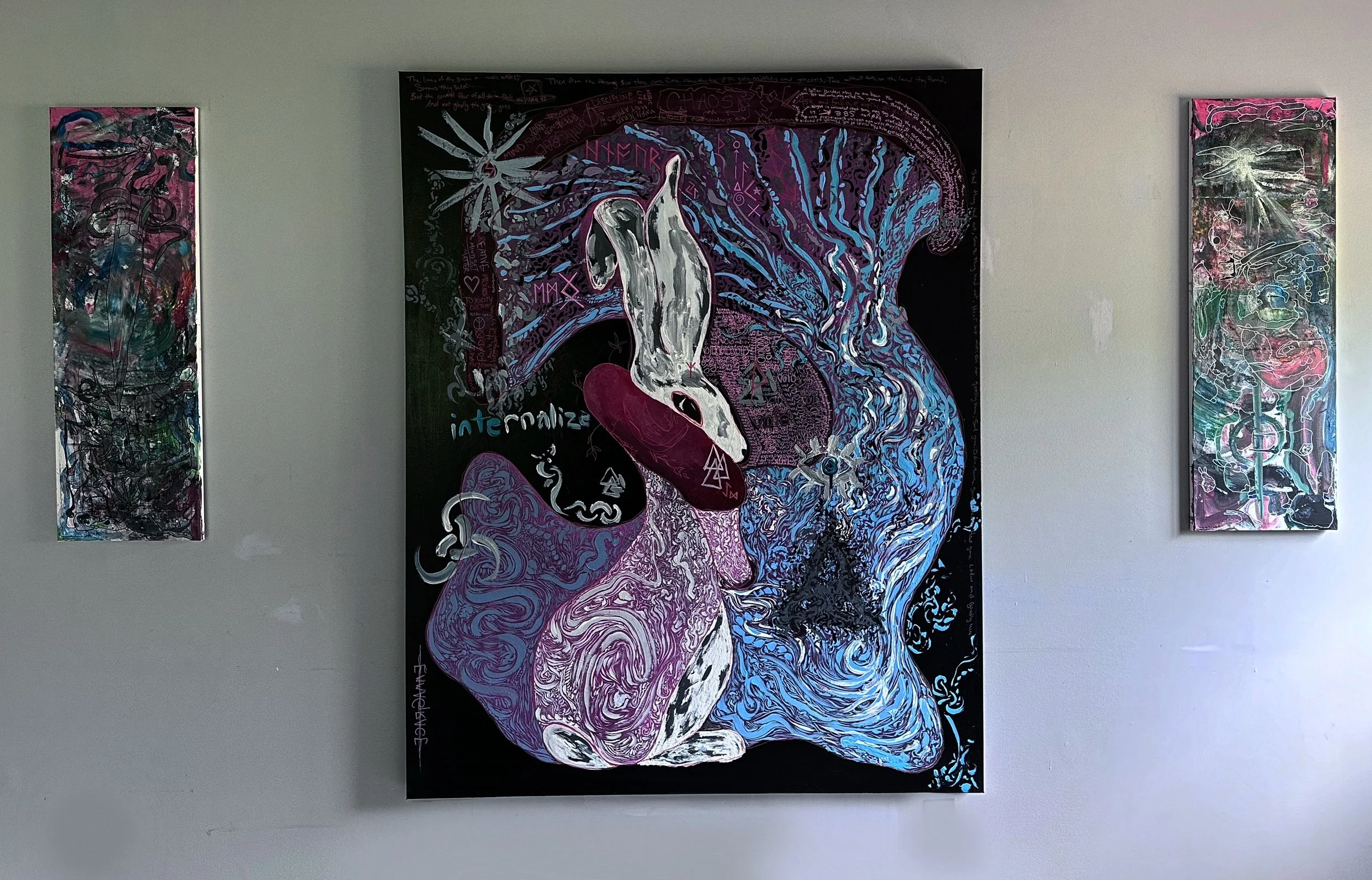 'internal void' acrylic paintings SOLD