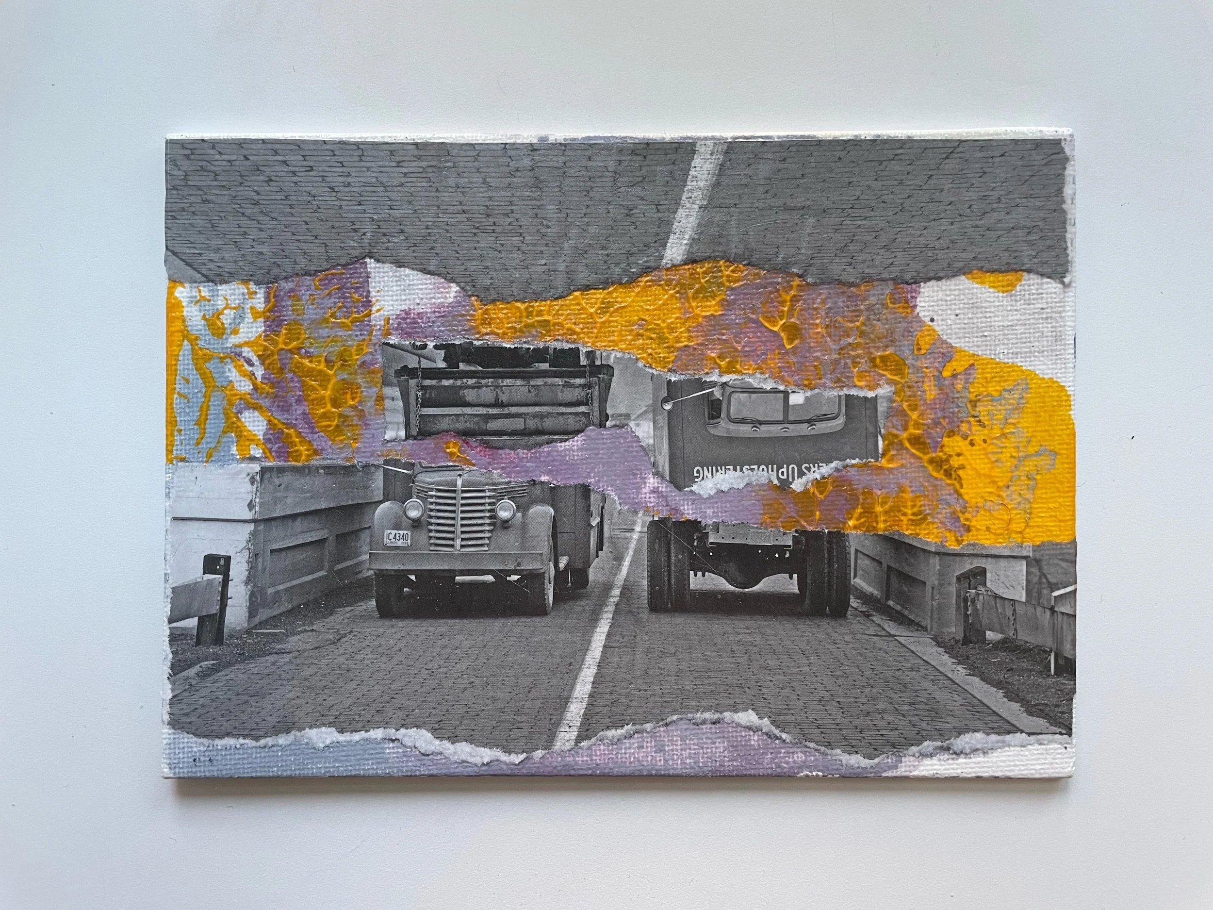 collage on canvas