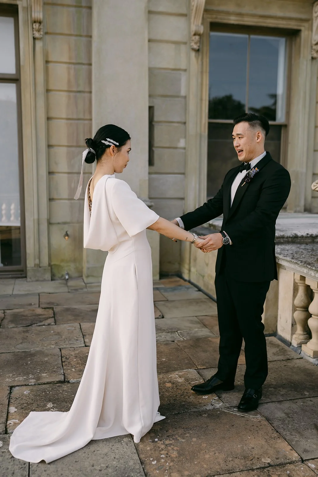 First Look Moment with Bride And Groom