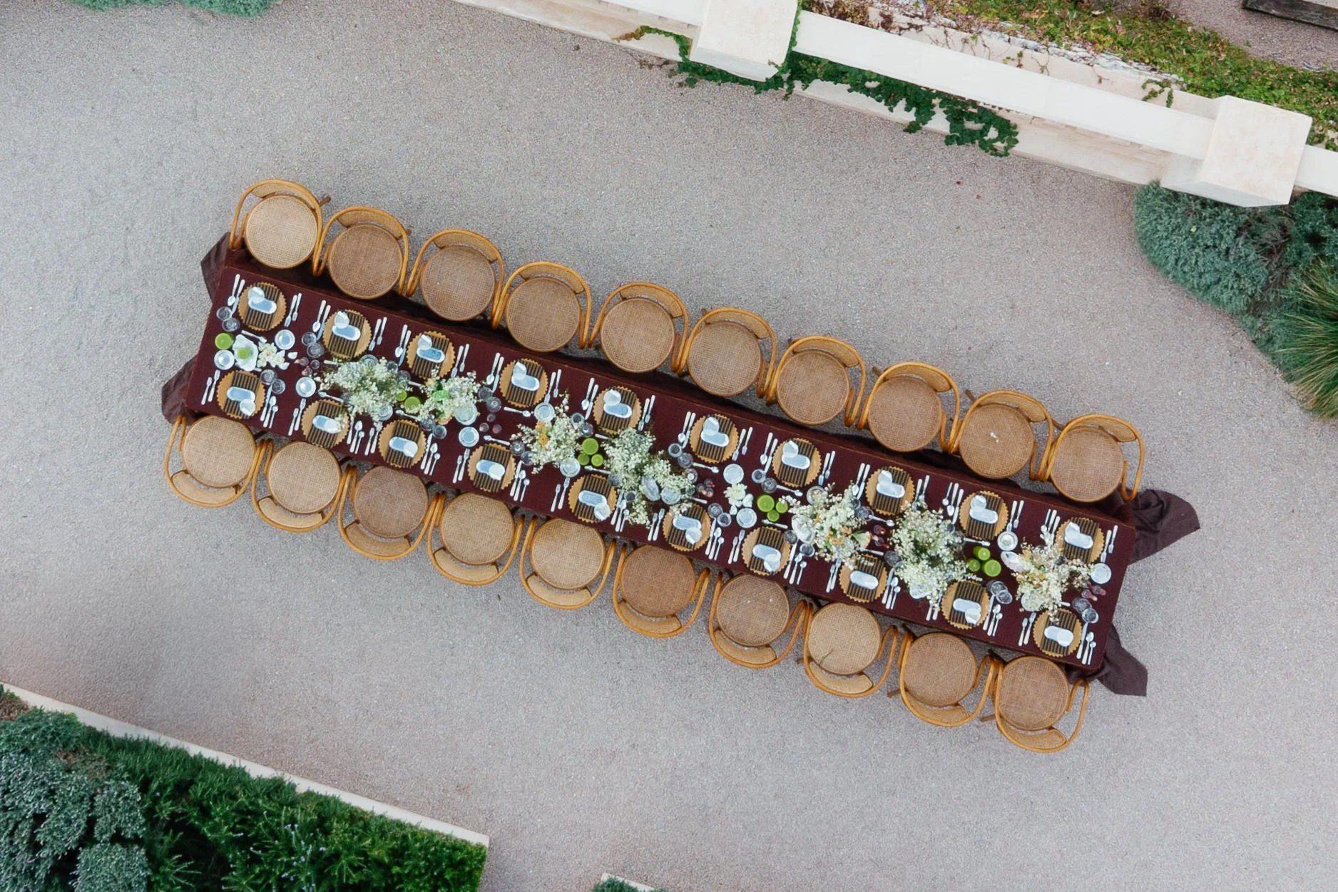 Stylish wedding decor setup for Mallorca Wedding