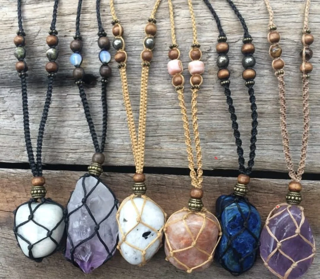 MacramΓ© edelsteen ketting maken